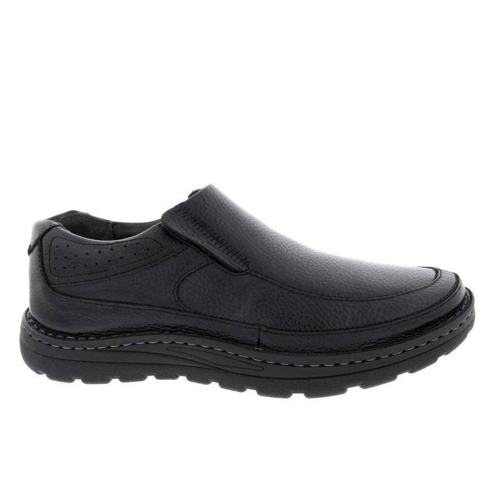 NEW DREW men's bexley ii slip-on shoes - wide in black leather